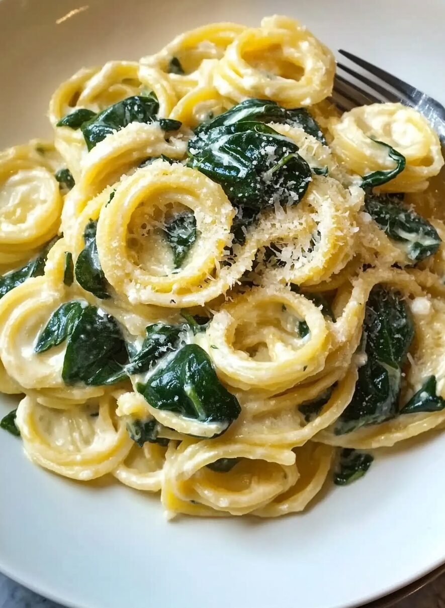 Lemon Ricotta Pasta with Spinach