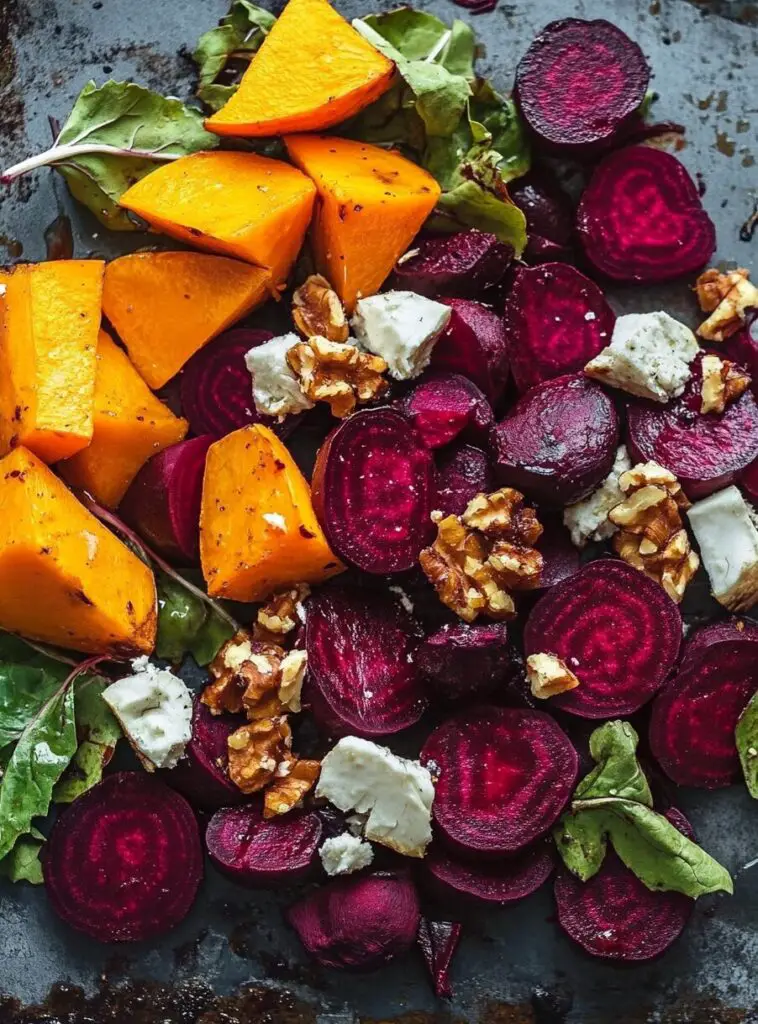Roasted Pumpkin and Beetroot Salad