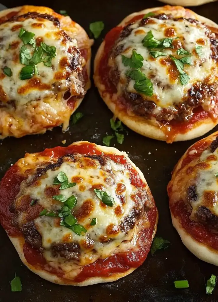 Broiled Pizza Burgers