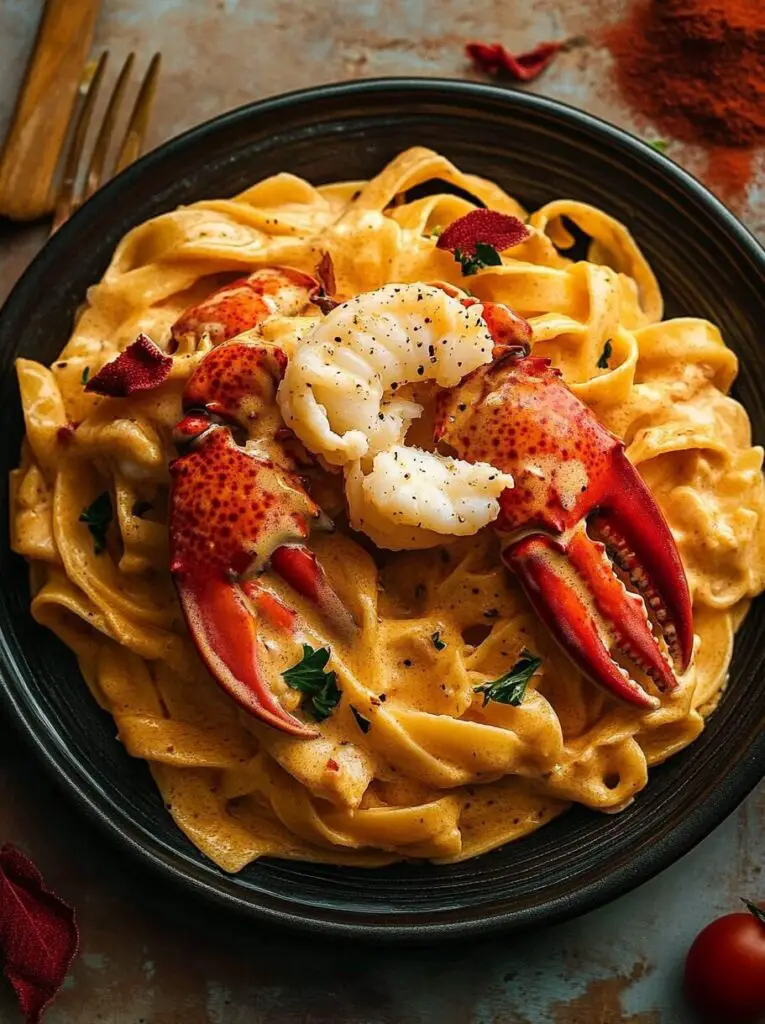 Creamy Tuscan Lobster Pasta