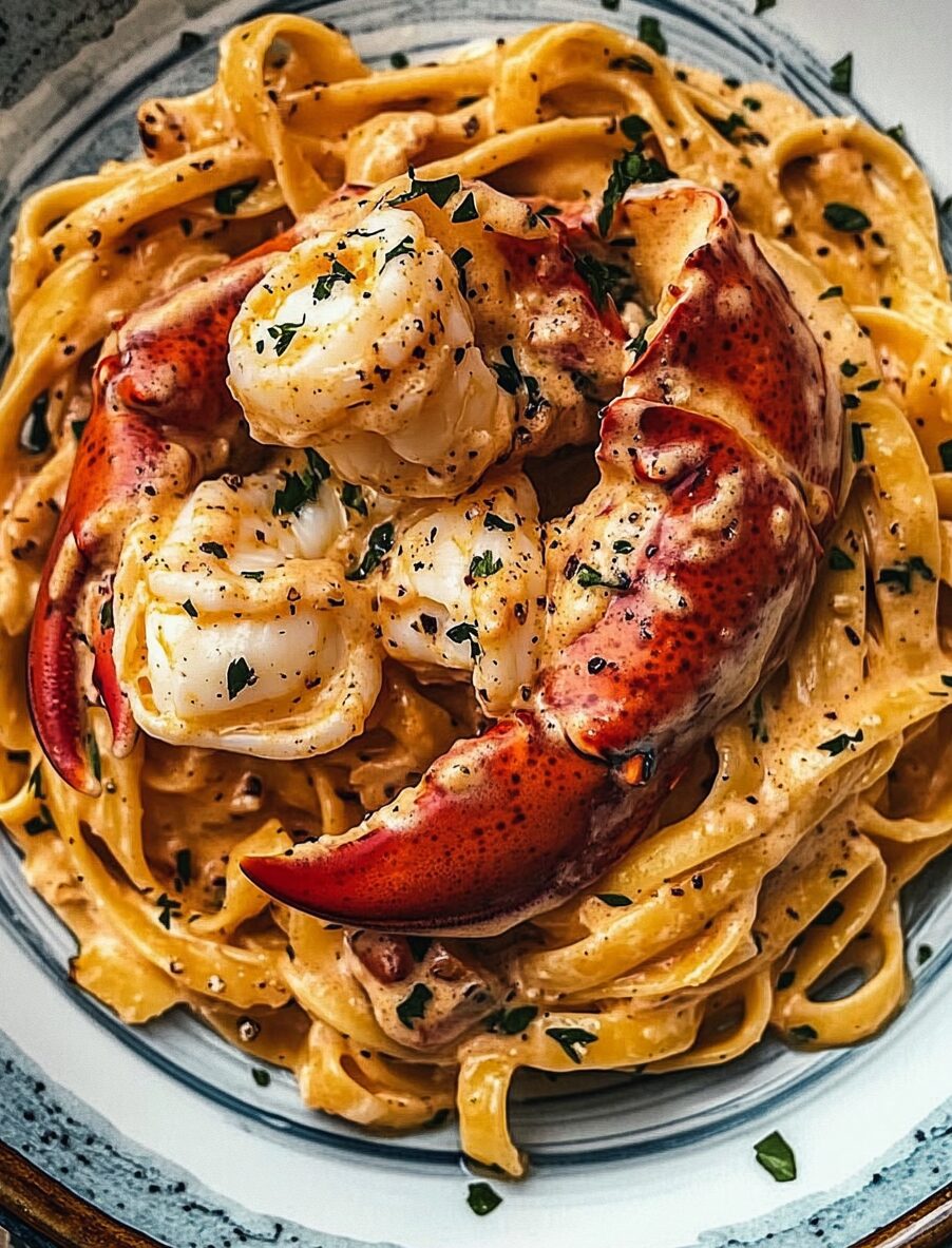 Creamy Tuscan Lobster Pasta