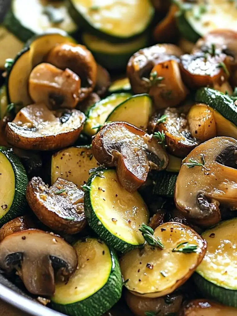 Skillet Zucchini and Mushrooms