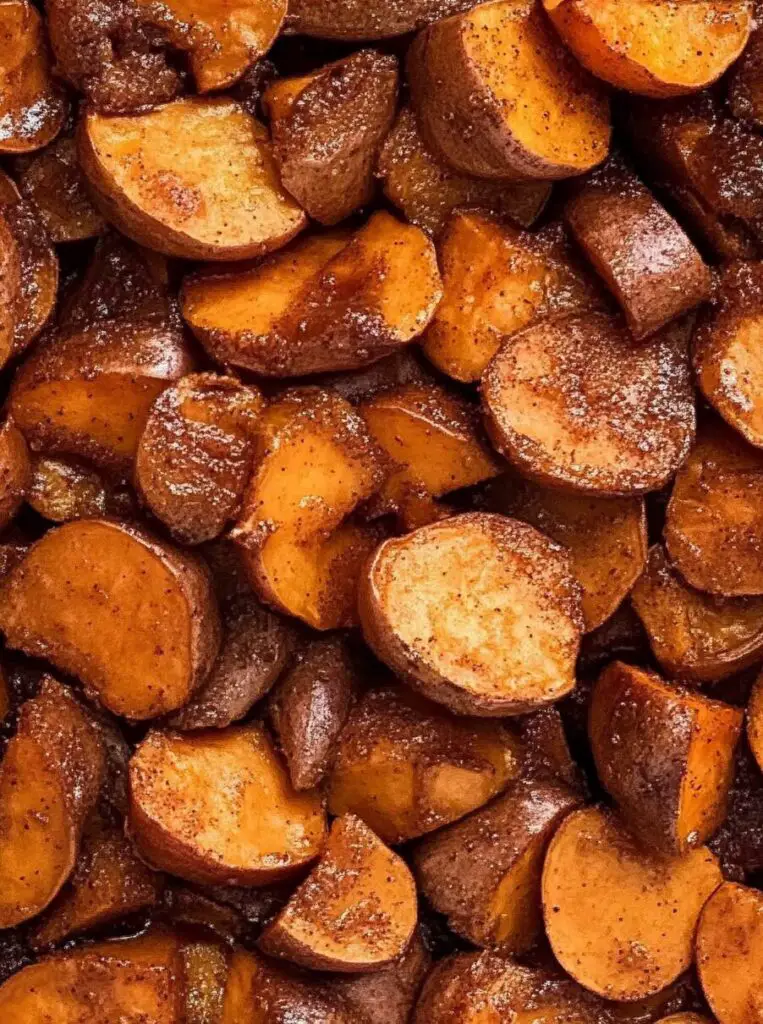 Cinnamon Maple Roasted Sweet Potatoes