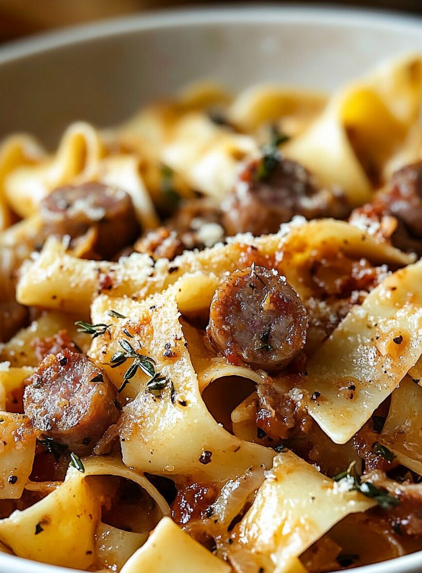 Creamy Calabrian Chili Pappardelle with Sausage & Fennel