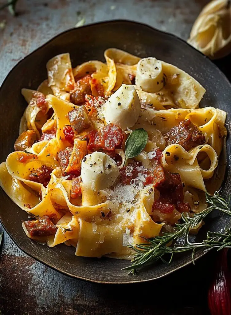Creamy Calabrian Chili Pappardelle with Sausage & Fennel