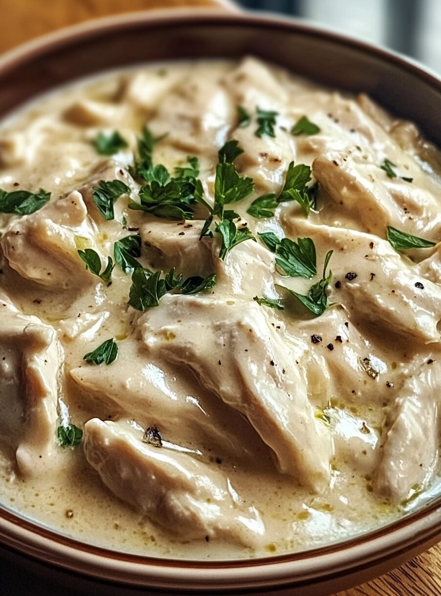 Keto Crockpot Chicken Alfredo