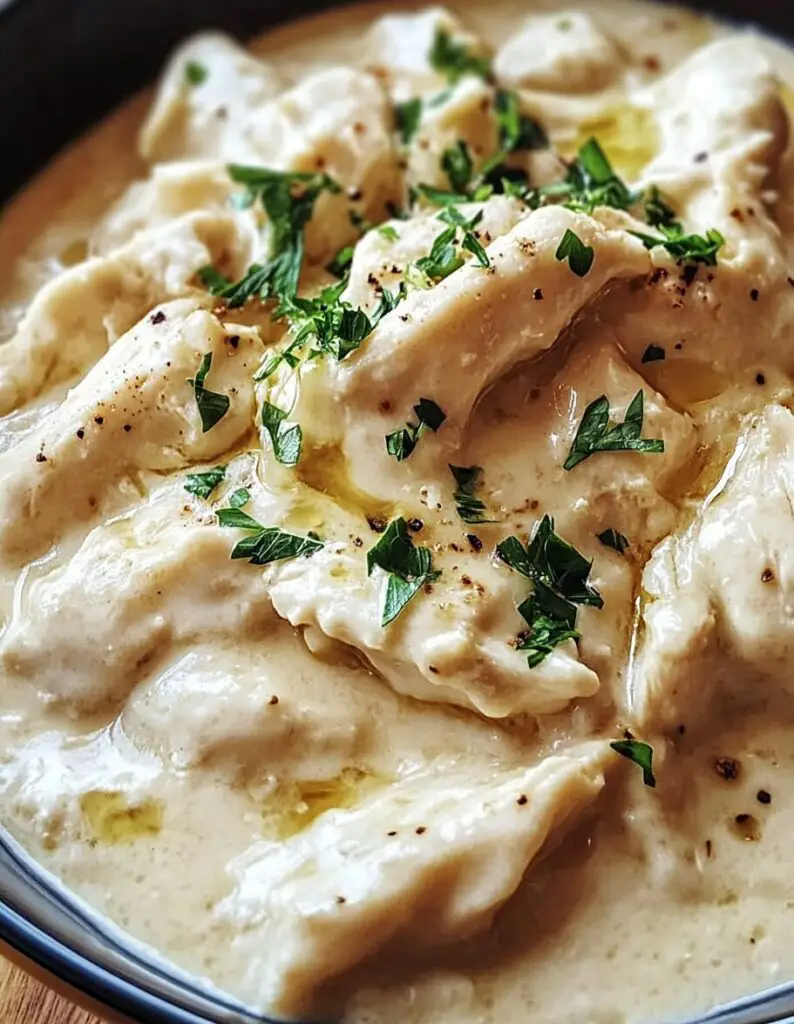 Keto Crockpot Chicken Alfredo