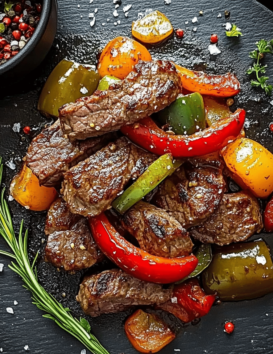 Pepper Steak with Bell Peppers and Onions