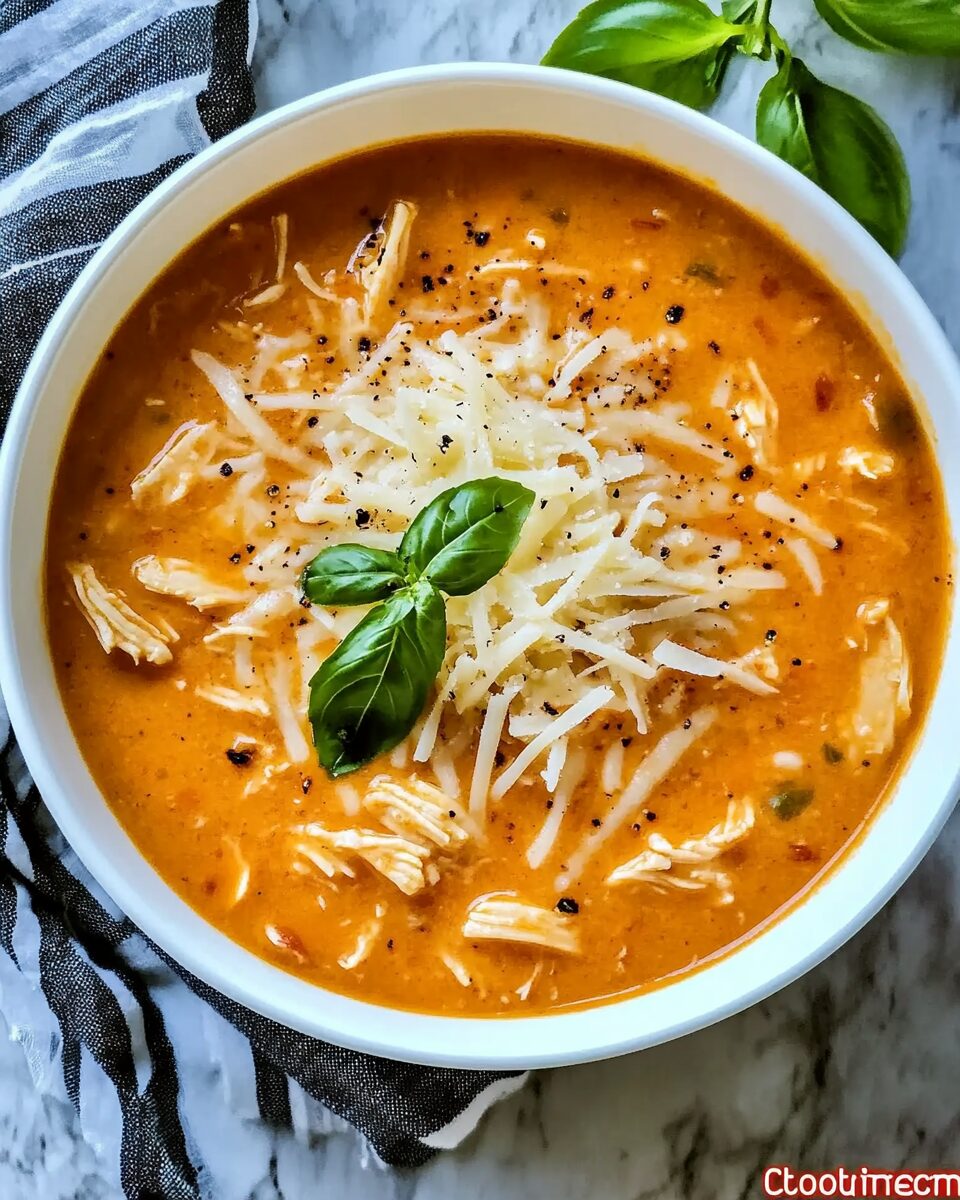 Crockpot Chicken Parmesan Soup