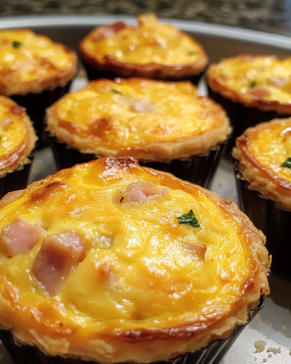 Ham and Cheddar Mini Quiche