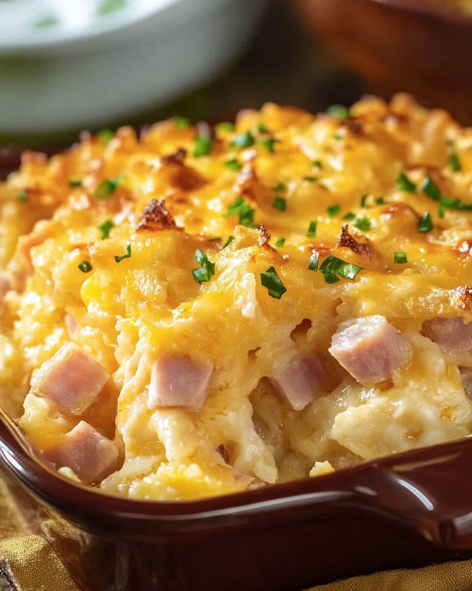 Ham and Cheese Hash Brown Casserole