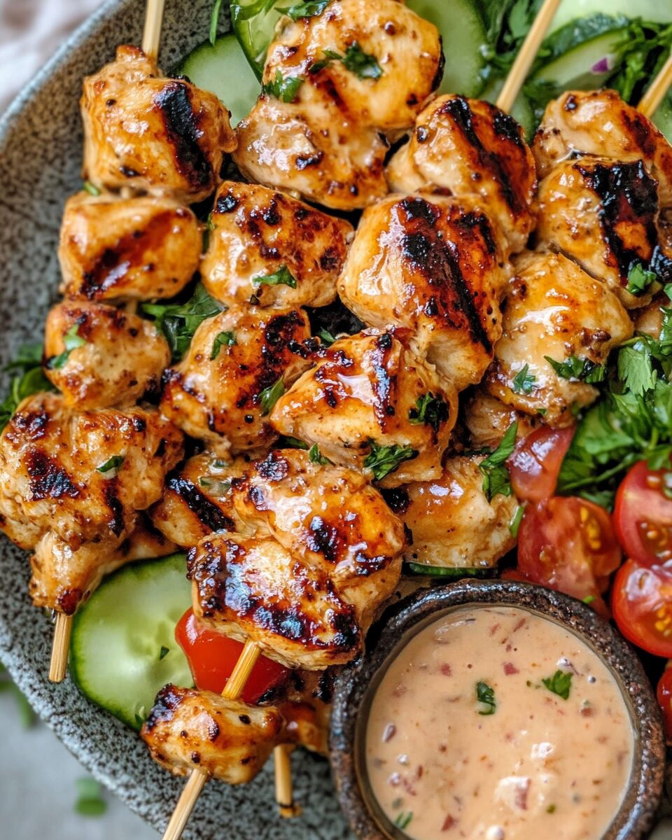 Bang Bang Chicken Skewers