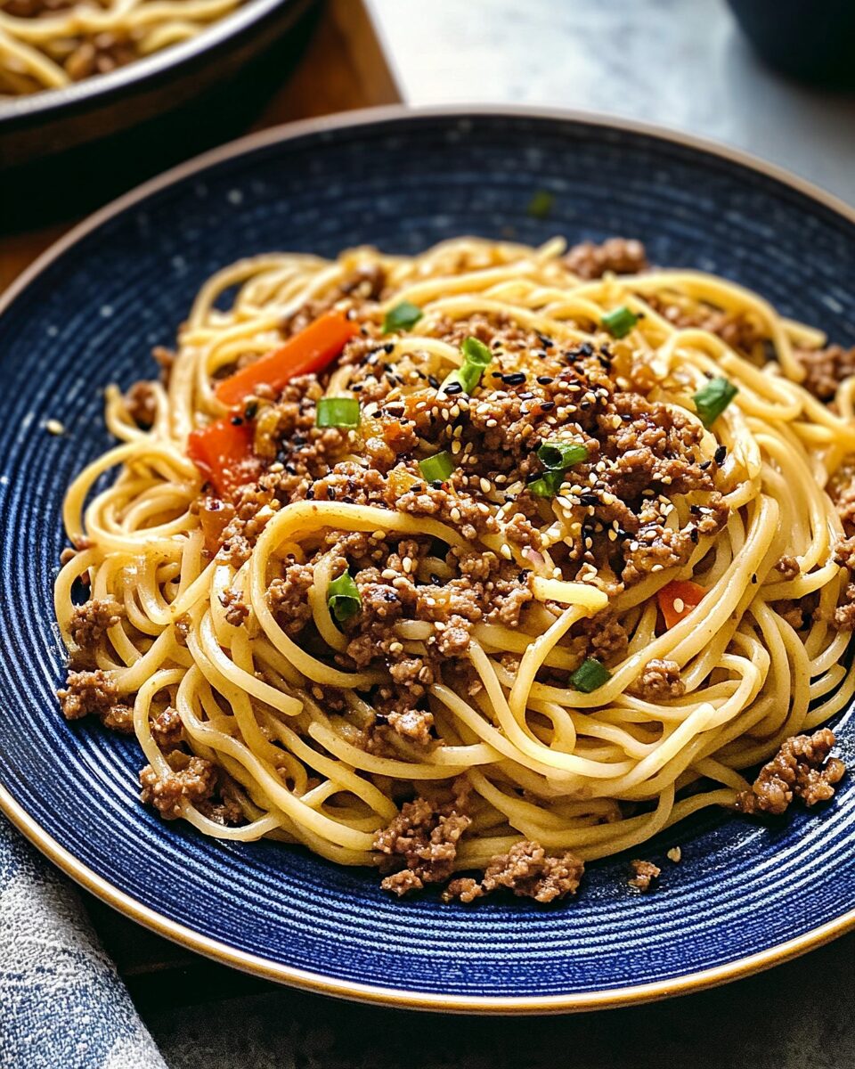 Asian Ground Beef Noodles
