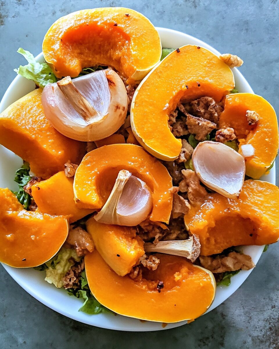 Warm Butternut Squash Salad with Bacon and Maple Drizzle