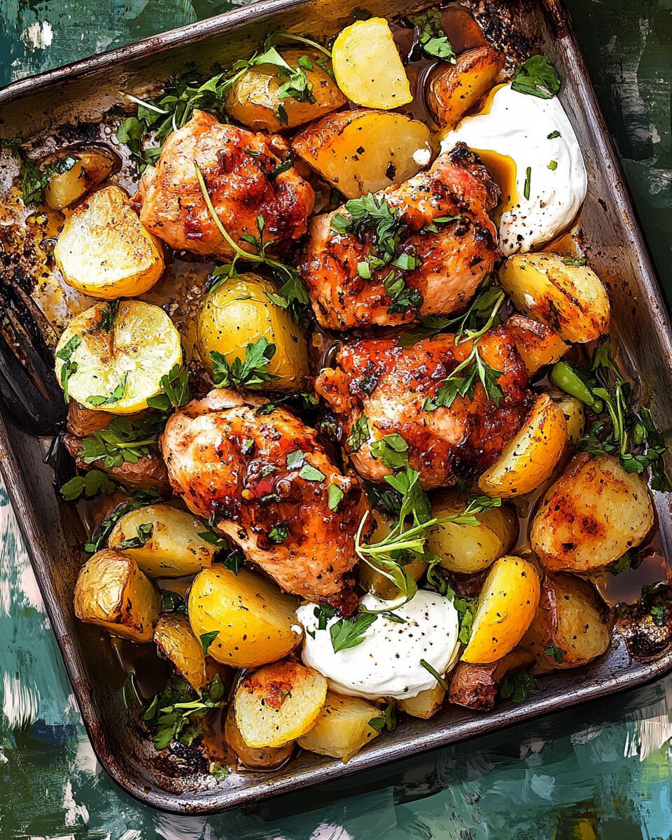 Lemon Balsamic Chicken and Potatoes