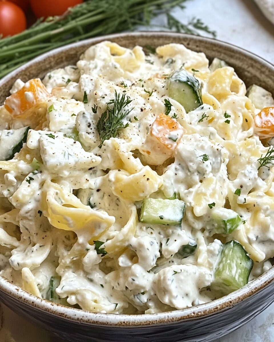 Creamy Cottage Cheese Pasta Salad