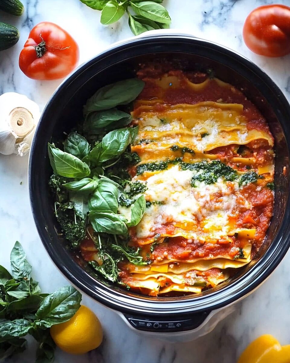 Skinny Veggie Crockpot Lasagna