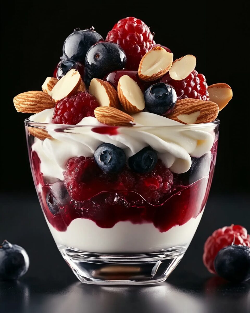 Greek Yogurt Parfait with Berries and Almonds