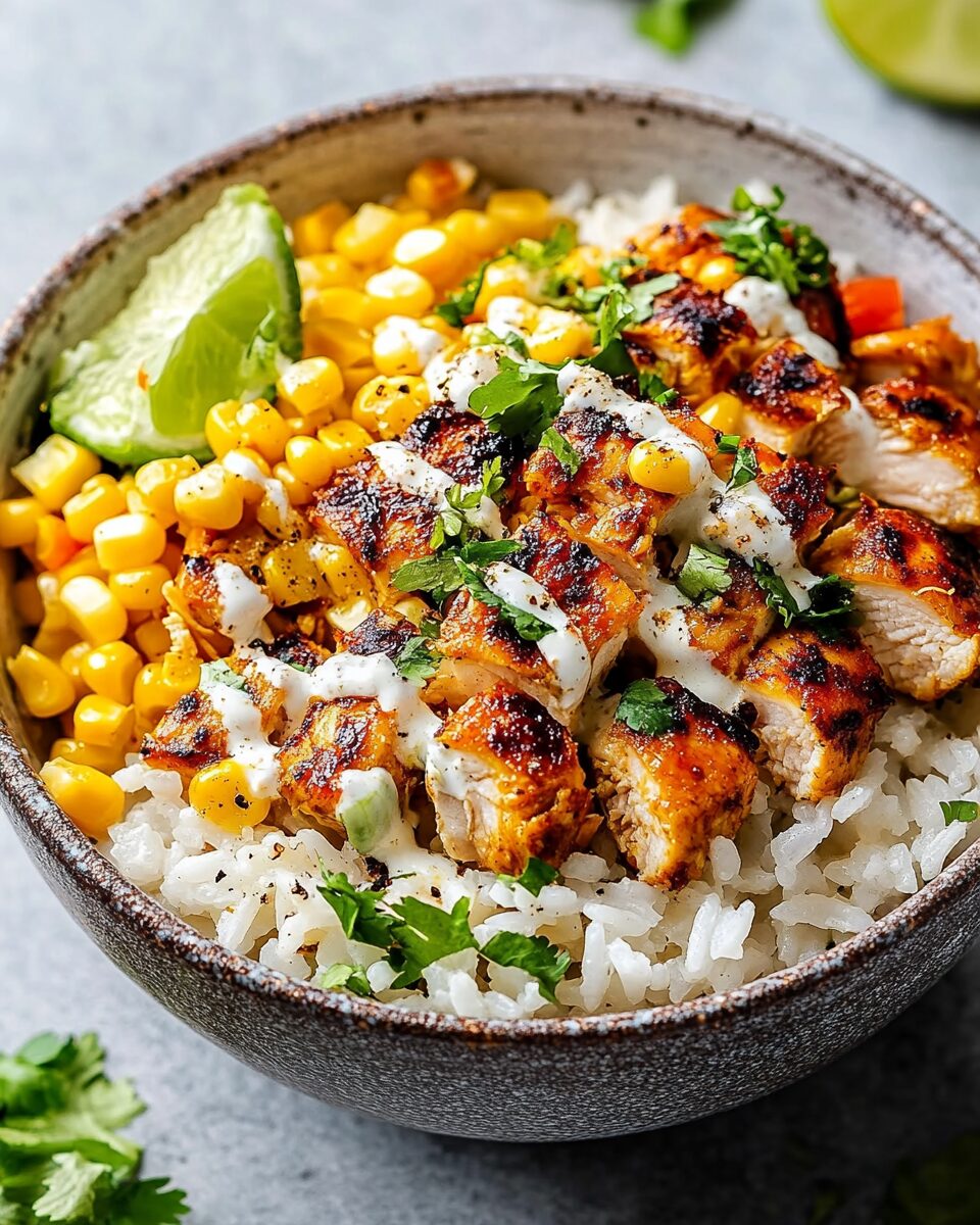 Street Corn Chicken Rice Bowl
