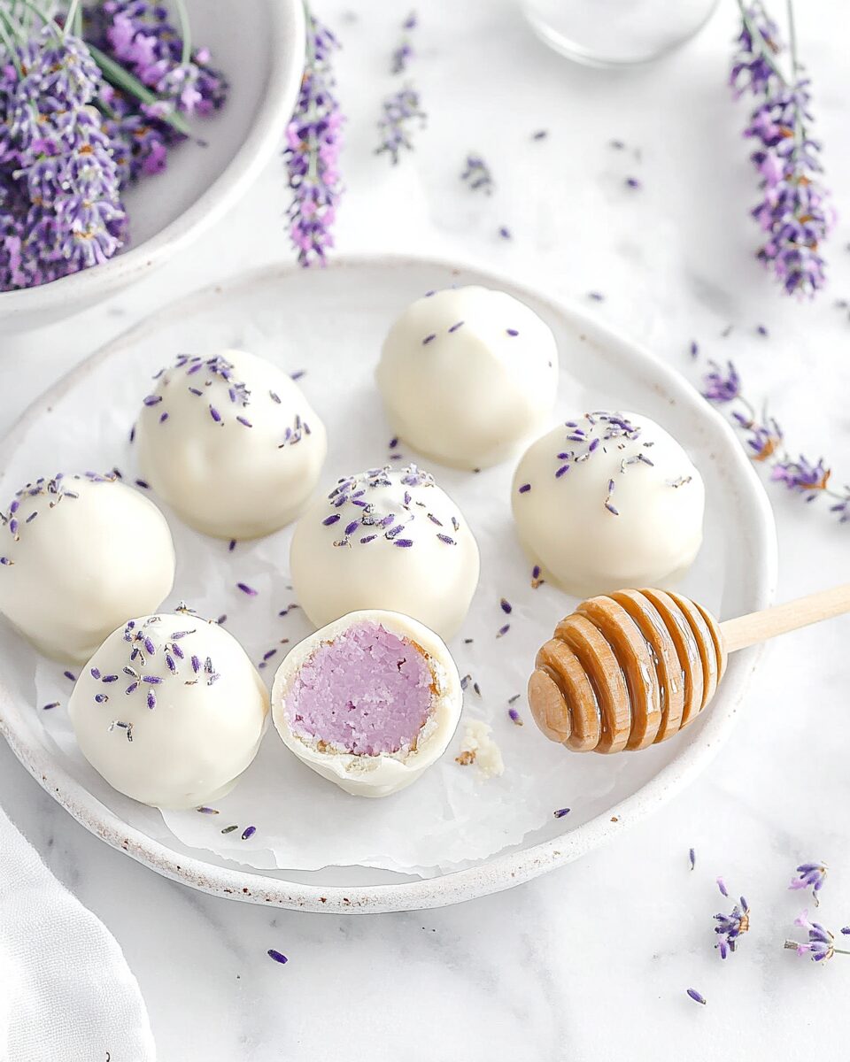 Honey Lavender White Chocolate Truffles