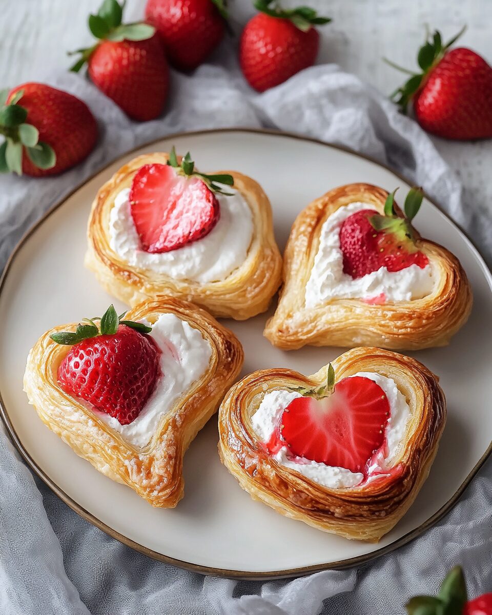 Vegan Strawberry Cream Danish