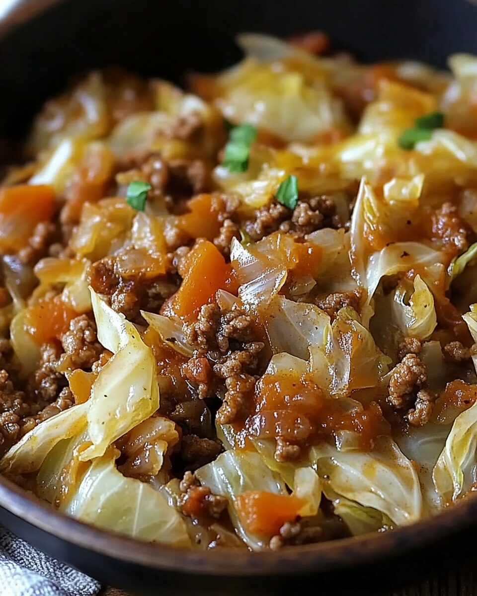 Cabbage and Ground Beef Stir-Fry
