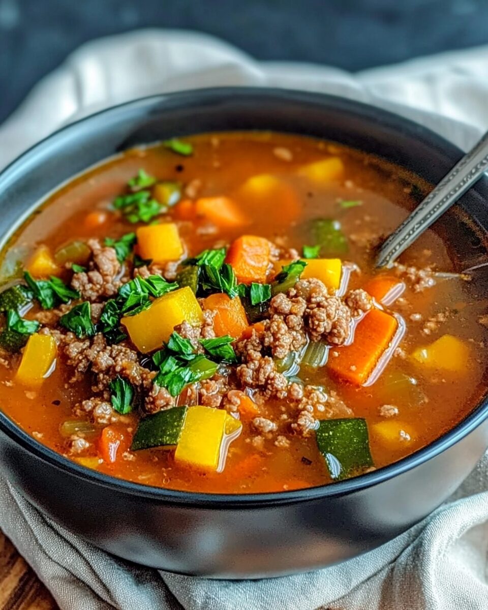 Hearty Ground Beef and Vegetable Soup