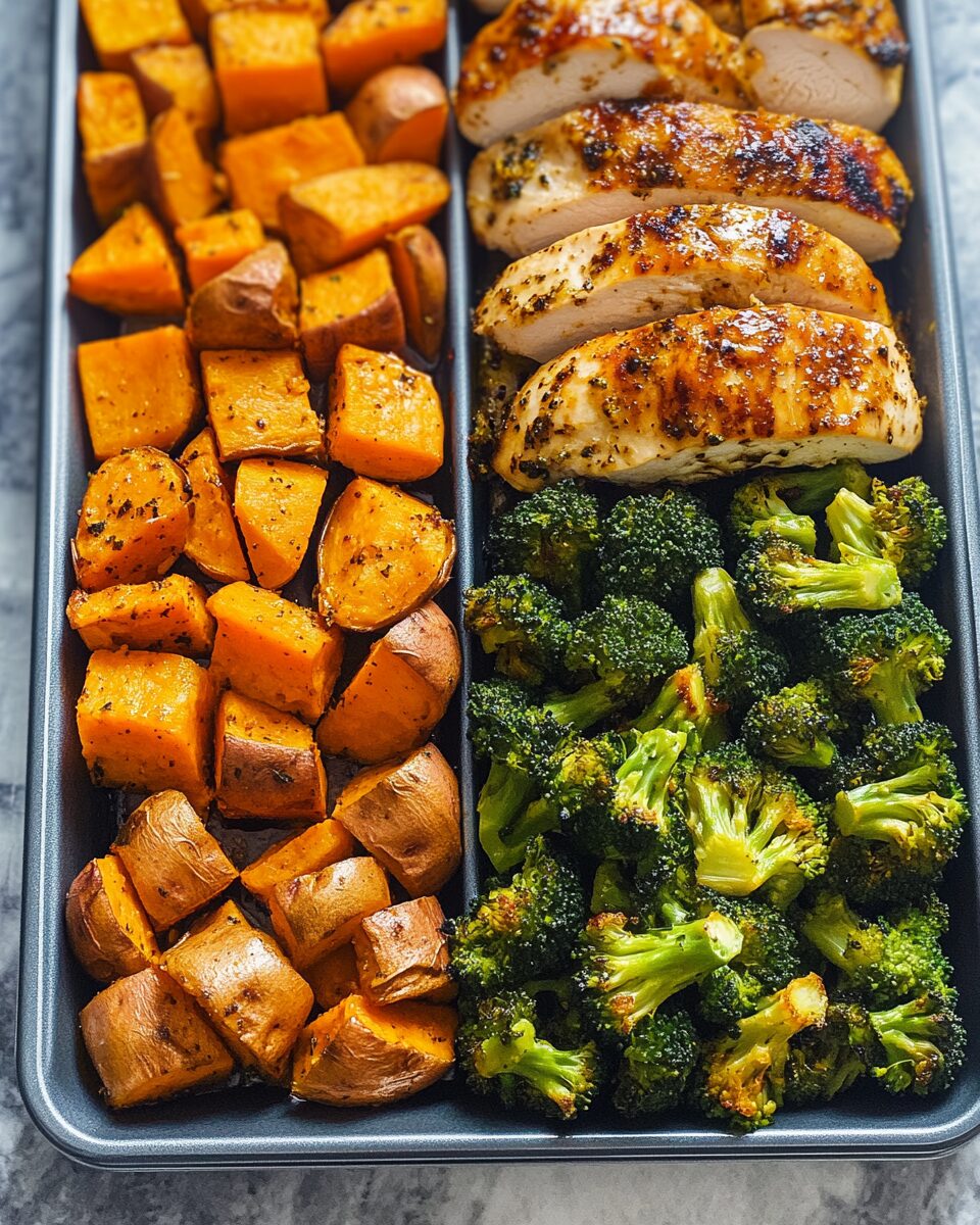 Chicken, Broccoli, and Sweet Potatoes Meal Prep