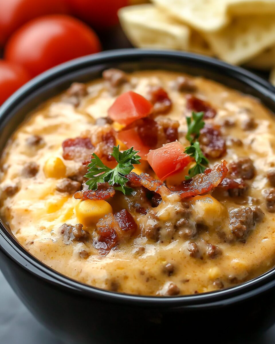 Bacon Cheeseburger Crock Pot Dip