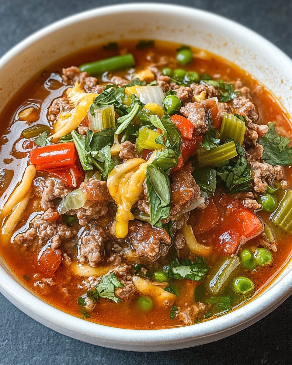 Hearty Hamburger Beef Soup
