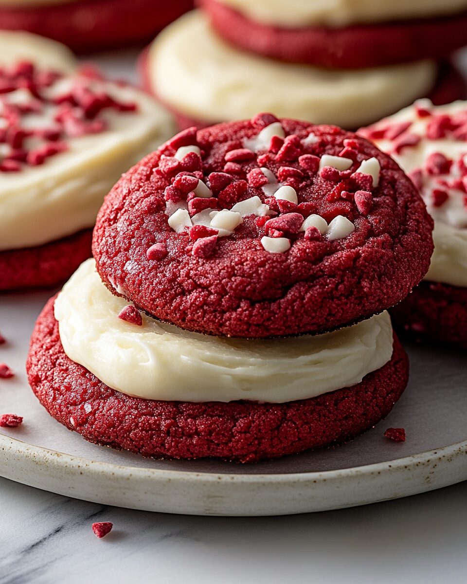 Red Velvet Cookies with Cream Cheese Frosting