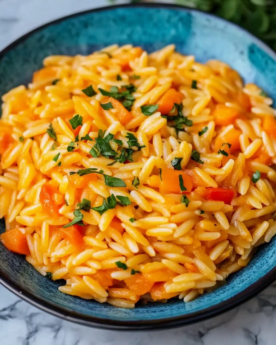 Carrot Orzo with Garlic Butter
