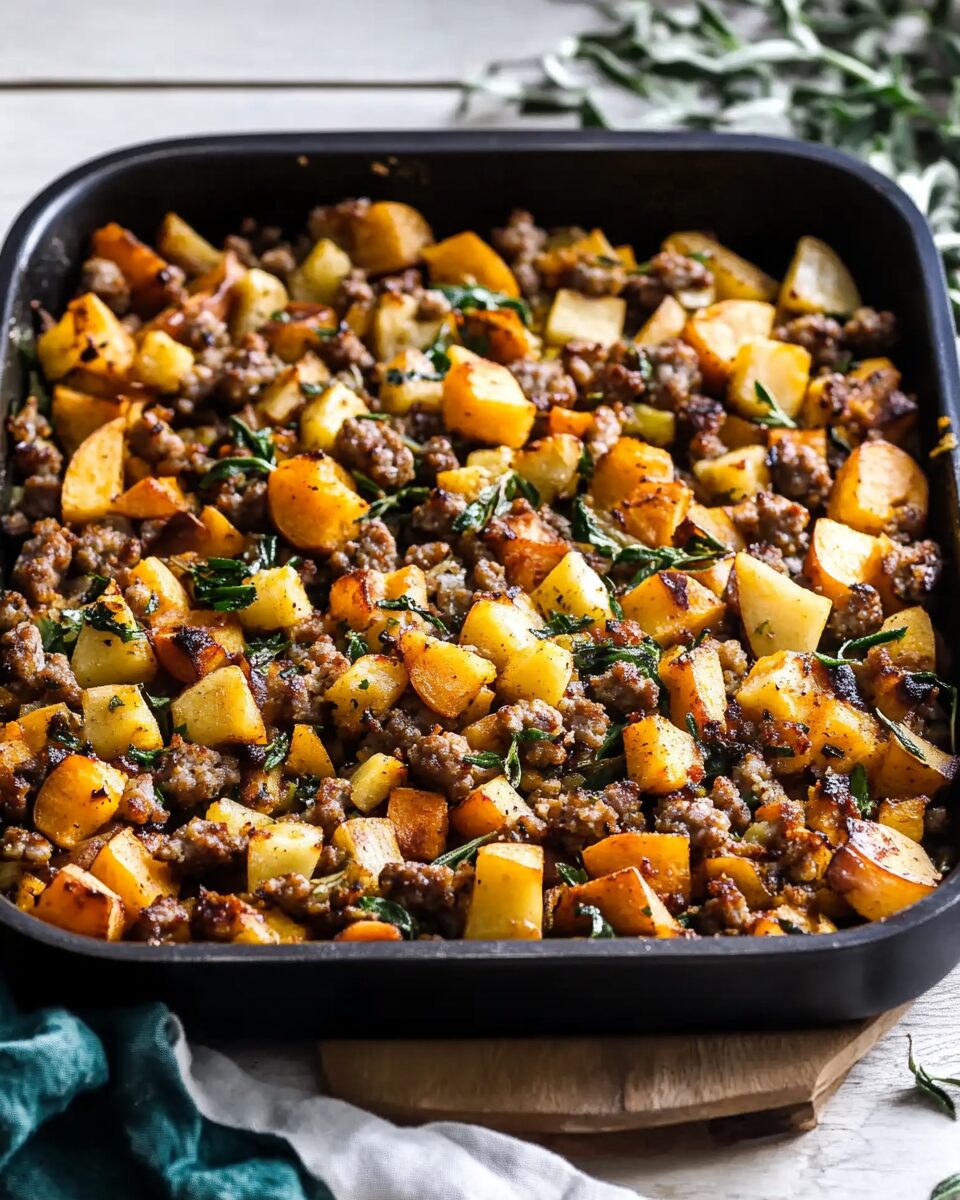 Sweet Potato, Sausage and Apple Hash