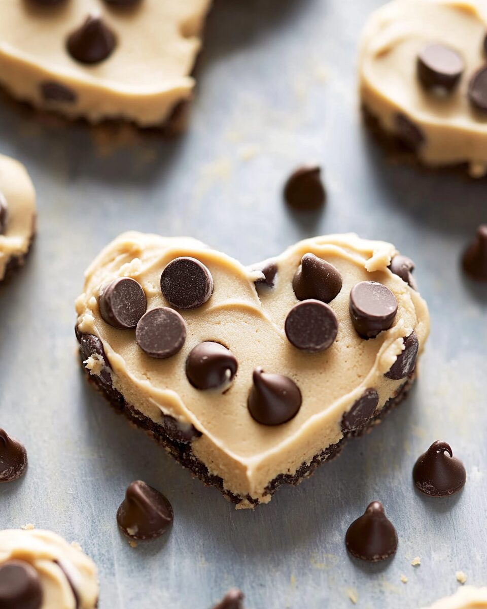Chocolate Chip Cookie Dough Valentine's Hearts