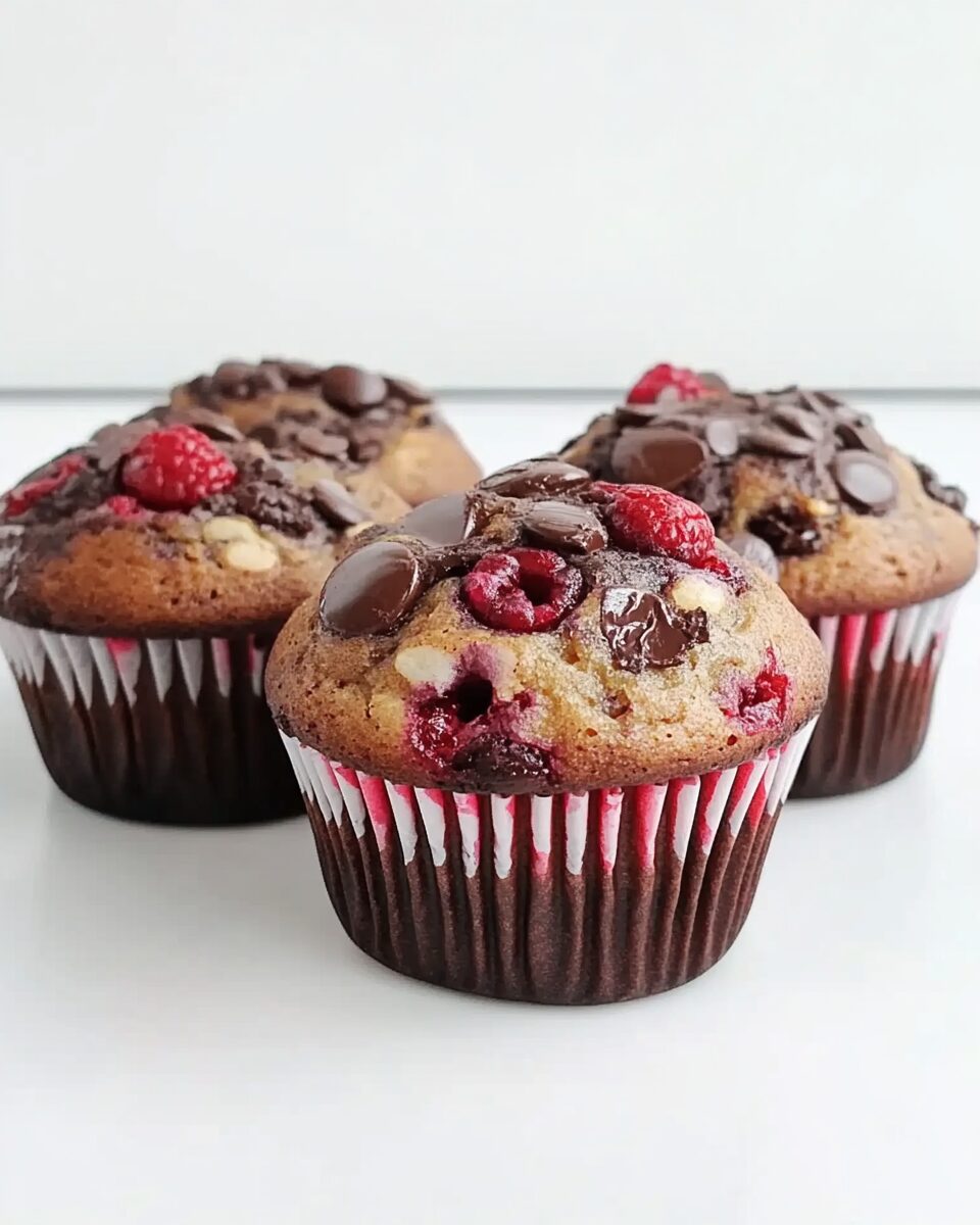 Dark Chocolate Raspberry Muffins