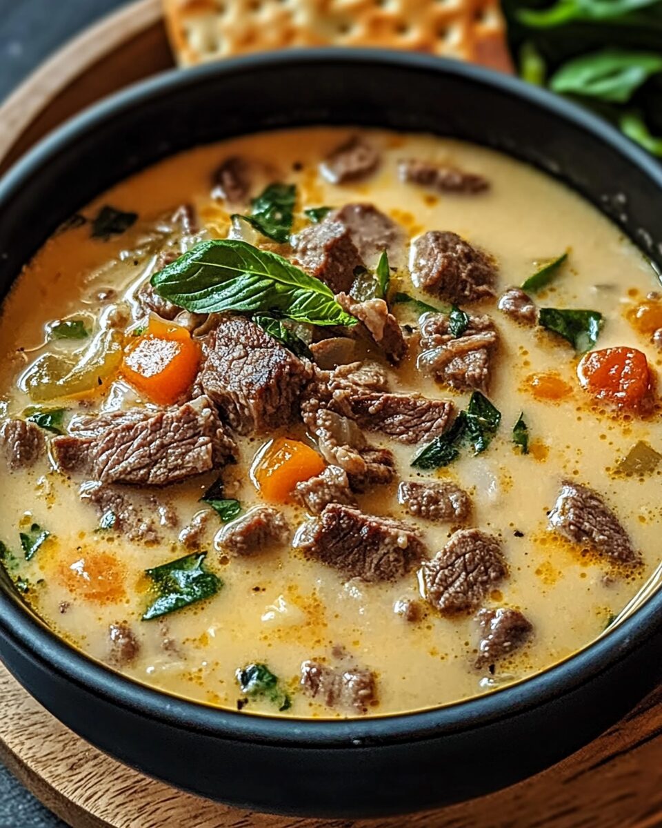 Cheesy Steak Soup