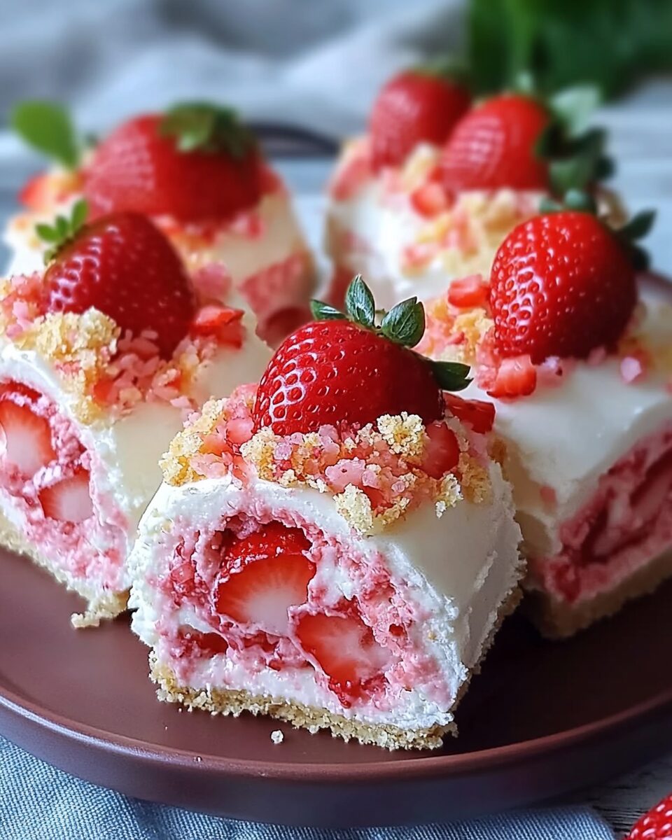 Strawberry Shortcake Cheesecake Rolls