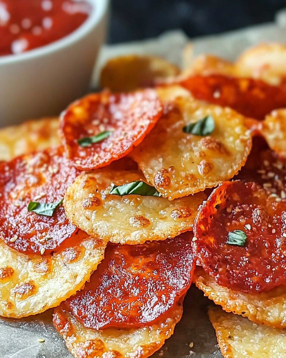 Cheesy Pepperoni Pizza Chips