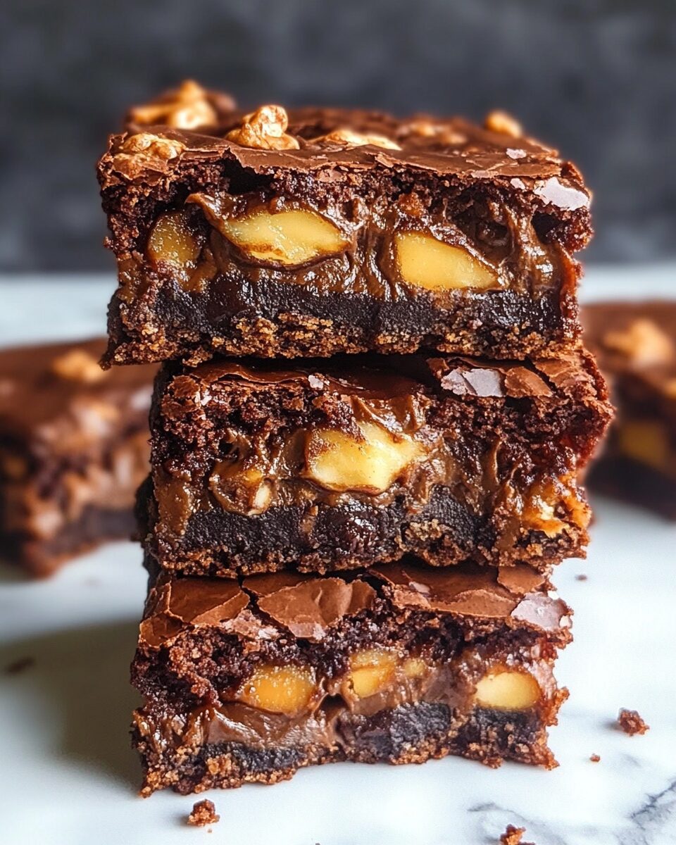 Chewy Snickers Brownies