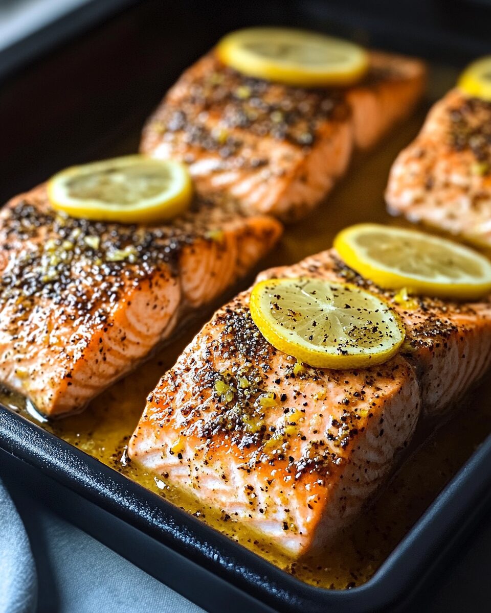 Oven-Baked Lemon Pepper Salmon
