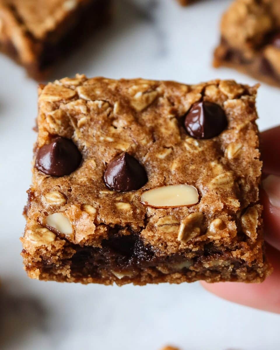 Almond Butter Oatmeal Blondies