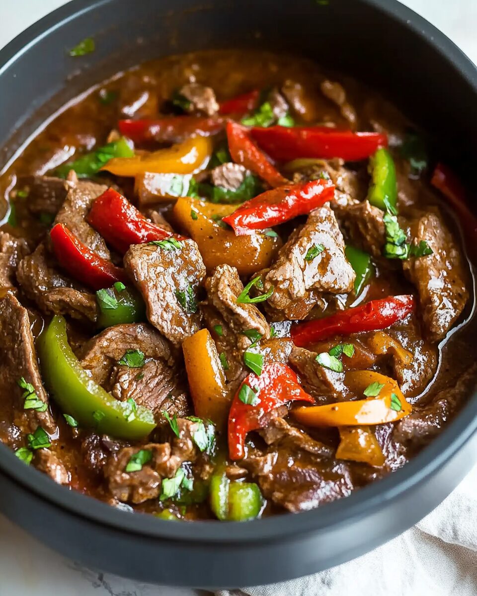 Crockpot Pepper Steak