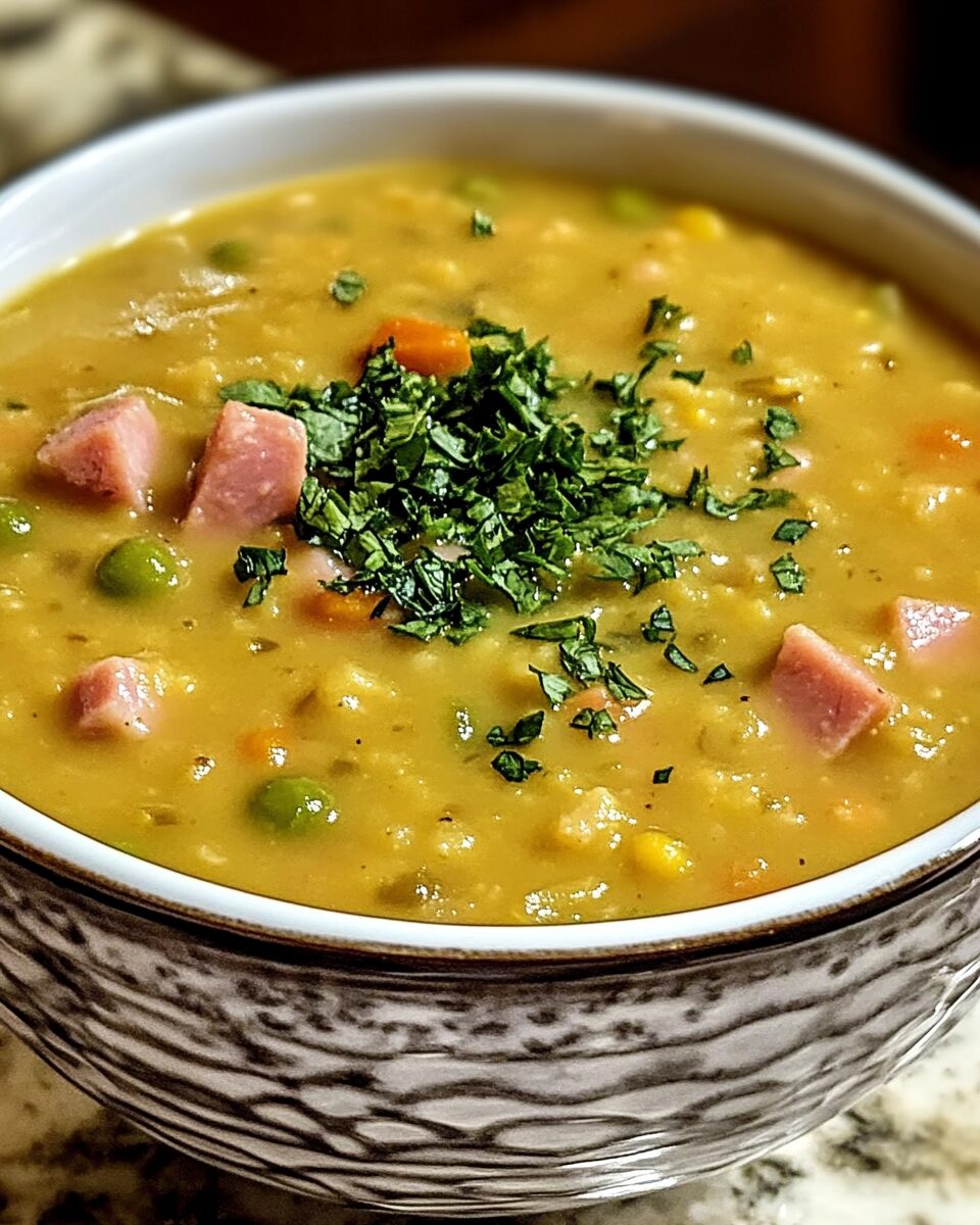 Split Pea Soup with Ham Bone