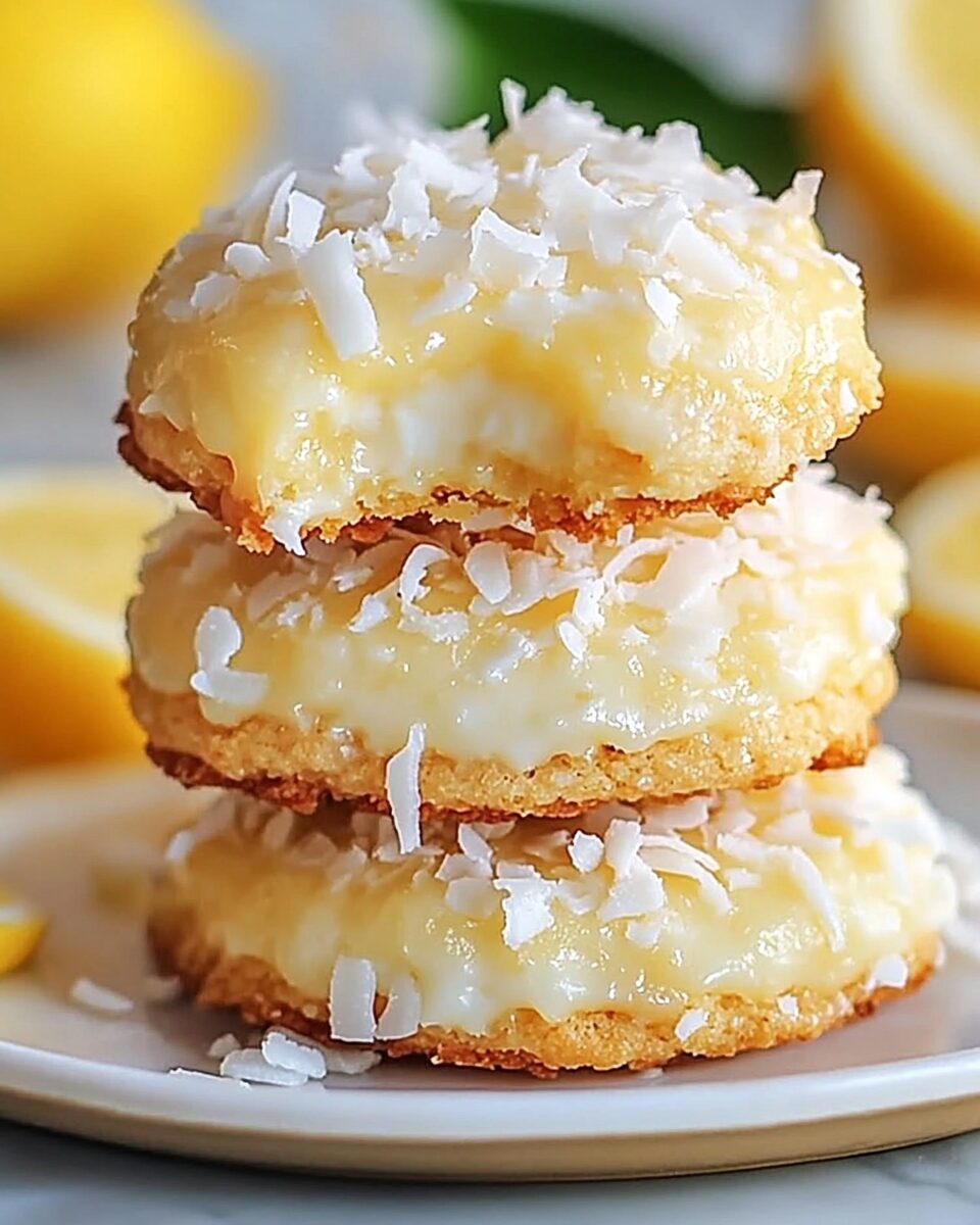Lemon Coconut Cheesecake Cookies