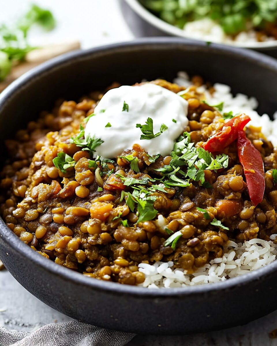 Lentils and Rice with Caramelized Onions