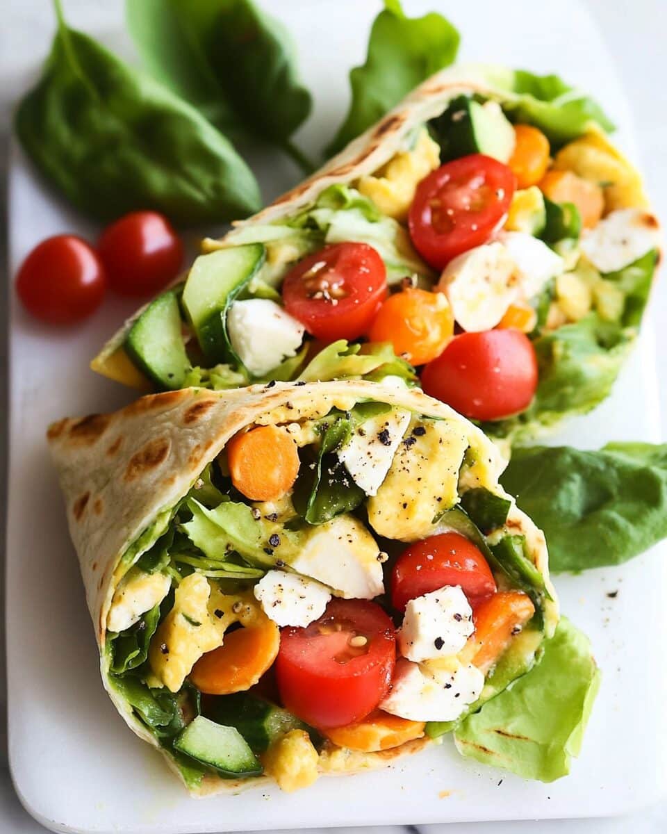 Easy Breakfast Veggie Wraps