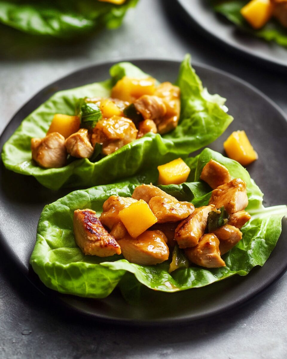 Chicken Mango Lettuce Wraps
