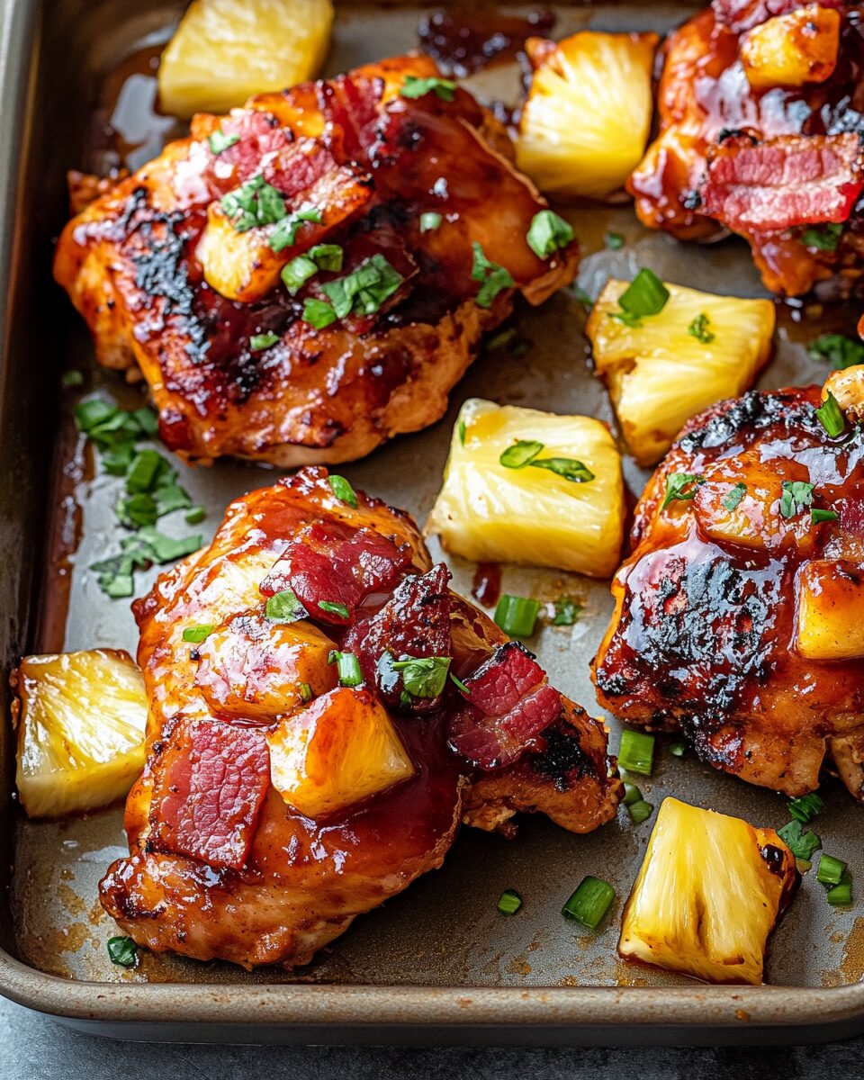 Pineapple BBQ Chicken with Bacon
