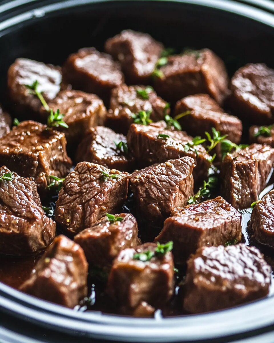 Garlic Steak Bites Crock Pot