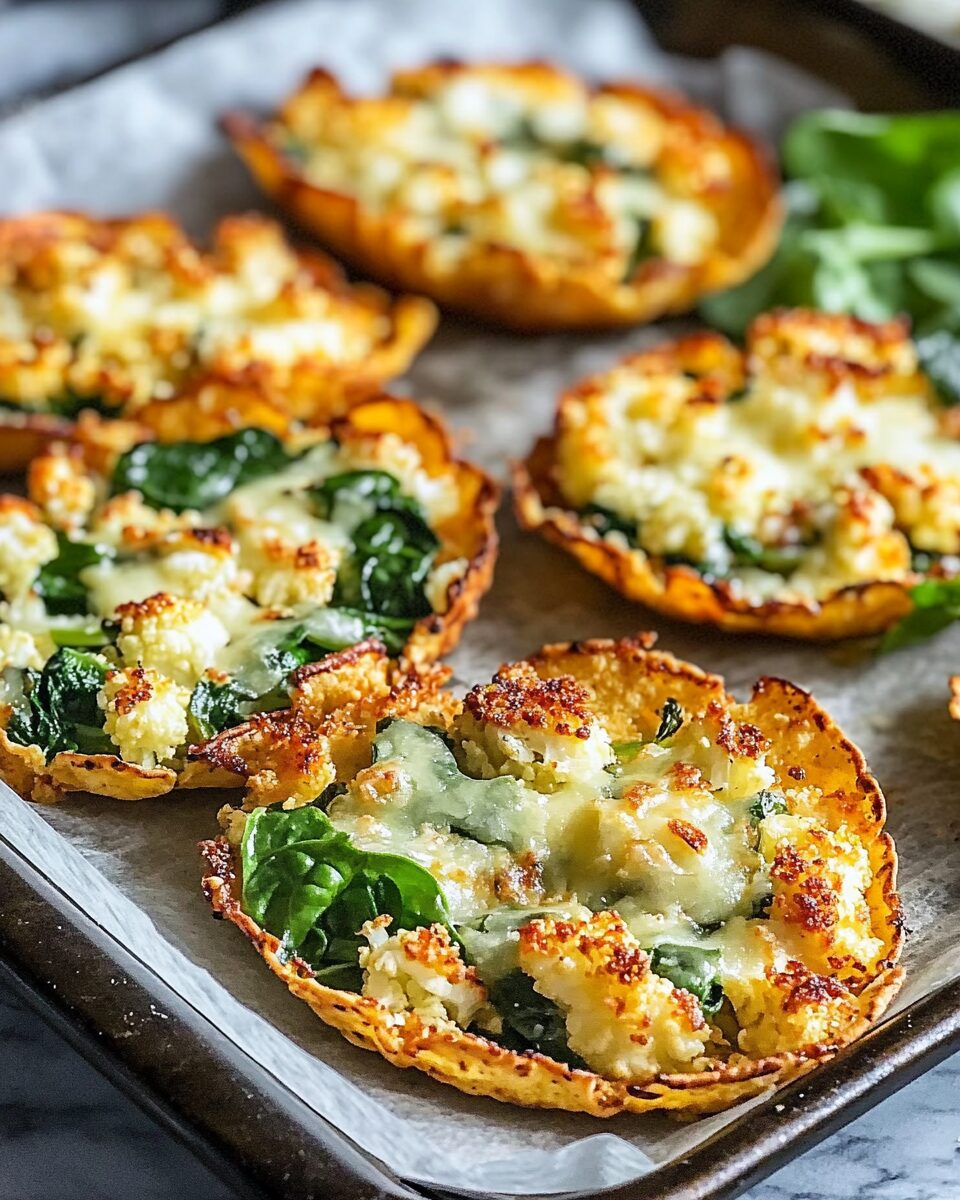 Cauliflower Spinach Taco Shells